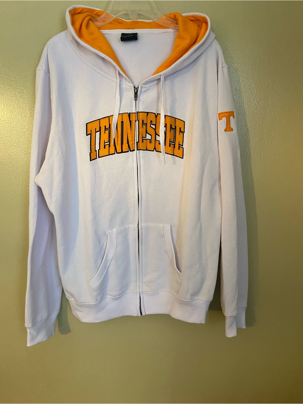 NWT Colosseum Tennessee Volunteers Women's XL White/Orange Full Zip Hoodie